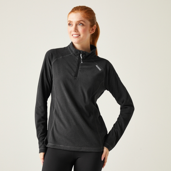 Women's Montes Lightweight Half-Zip Fleece Black Seal Grey