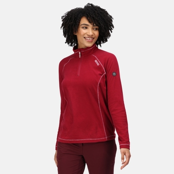 Montes leichtes Fleece-Sweatshirt mit halblangem Reißverschluss für Damen Lila