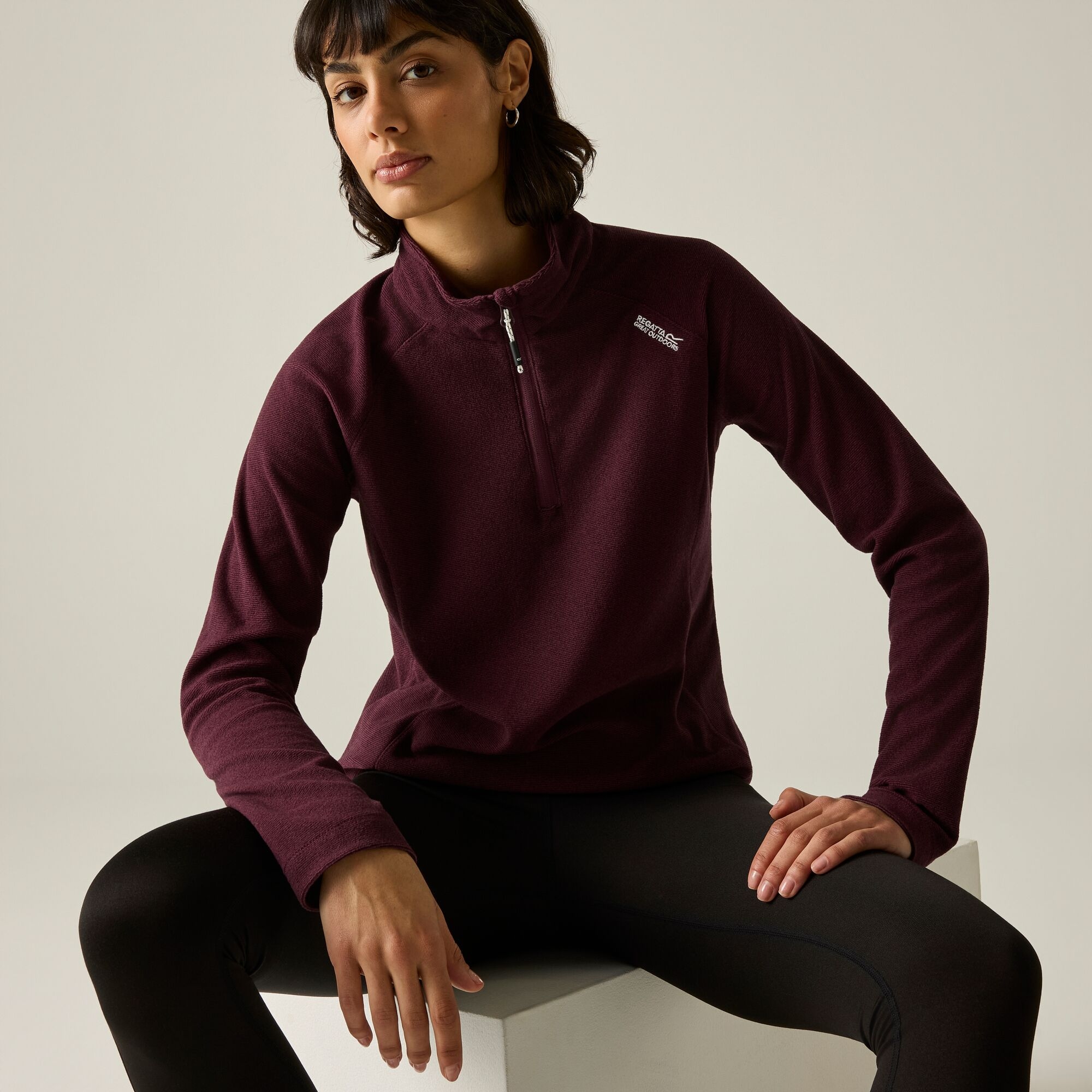 Regatta Women's Montes Half-Zip Fleece - Purple Size 12