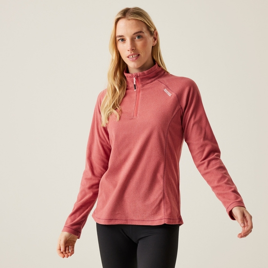 Women's Montes Lightweight Half-Zip Fleece Mineral Red Dusty Rose