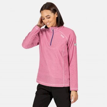 Women’s Montes Lightweight Half-Zip Fleece Fuchsia White