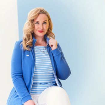 Women's Ramana Mid Weight Full Zip Hooded Fleece Strong Blue