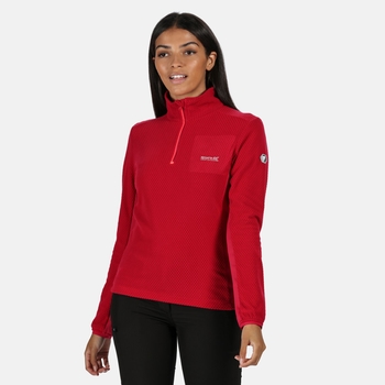 Women's Highton Lightweight Half Zip Honeycomb Fleece Dark Cerise