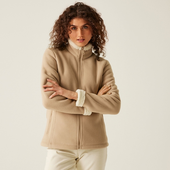 Brandall Femme Polaire épais zippé Beige