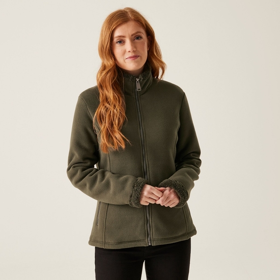 Women's Brandall Full Zip Heavyweight Fleece Dark Khaki Dark Khaki