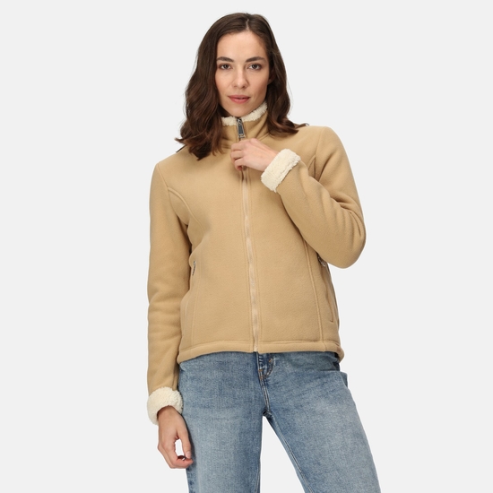 Women's Brandall Full Zip Heavyweight Fleece Barleycorn Light Vanilla