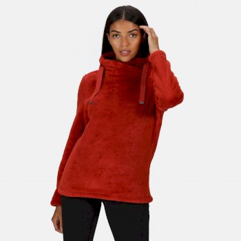 Women's Hannelore Overhead Fluffy Fleece Burnt Tikka