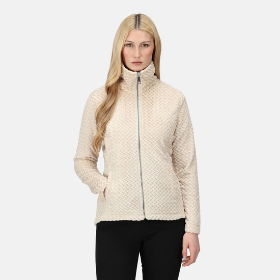 Women's Heloise Full Zip Fleece Light Vanilla Plait