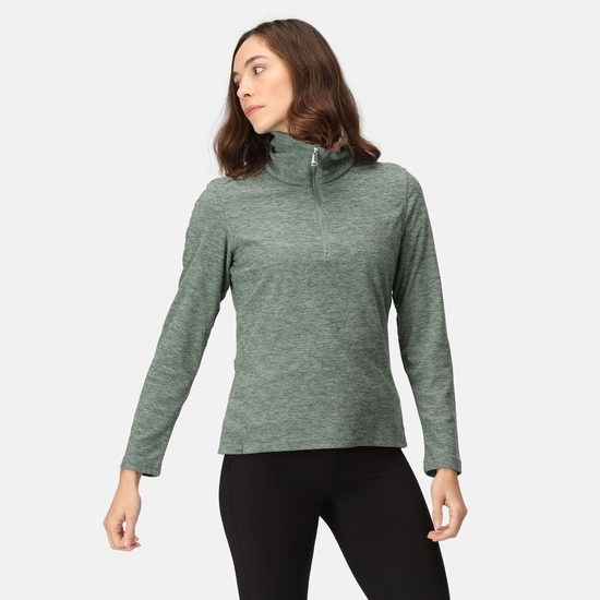 Kizmit Polaire demi-zip pour femme Vert