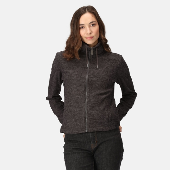 Kizmitt Pull zippé pour femme Gris