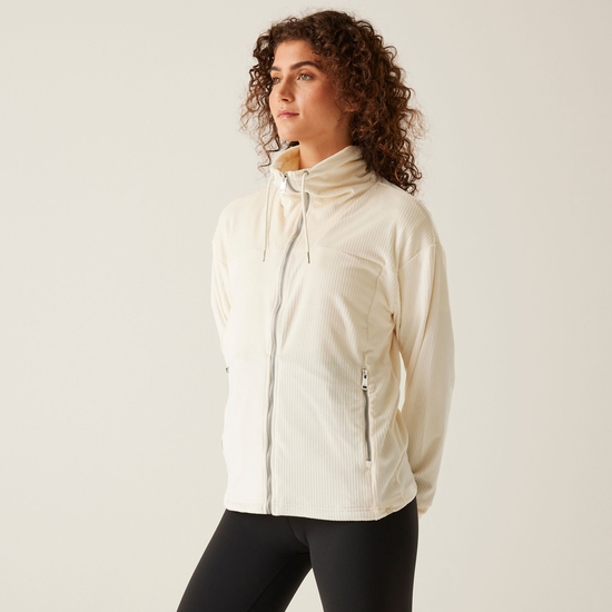 Women's Jessalyn Velour Full Zip Fleece Light Vanilla 