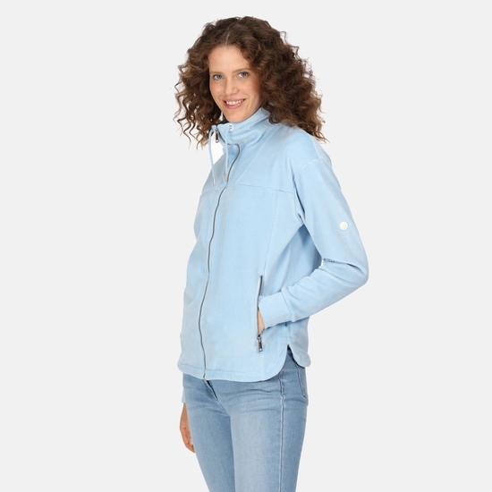 Women's Jessalyn Velour Full Zip Fleece Powder Blue 