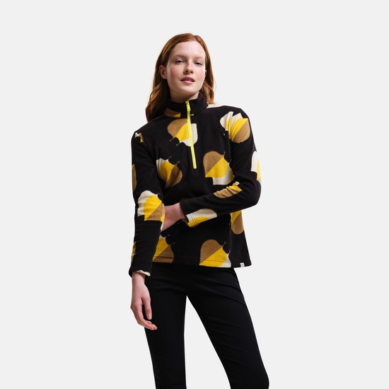 Orla Kiely Polaire à col zippé Jaune