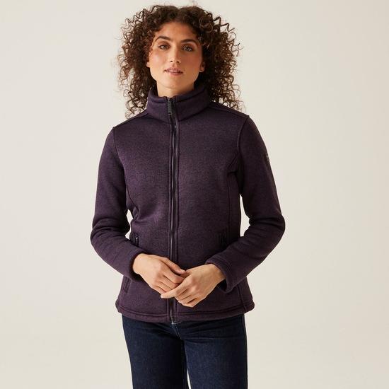 Razia II Polaire collé zippé pour femme Violet