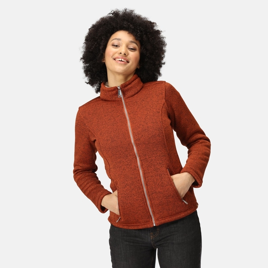 Razia II Polaire collé zippé pour femme Orange