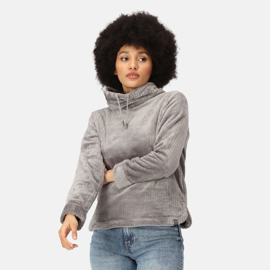 Bardou flauschiger Pullover für Damen Grau