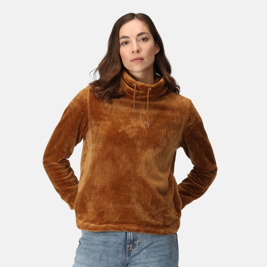 Bardou flauschiger Pullover für Damen Braun