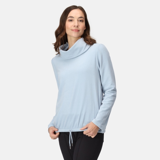 Adarae Femme Pull col roulé Bleu