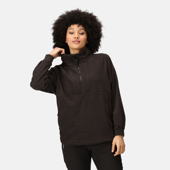 Lavendon Femme Polaire demi-zip Noir