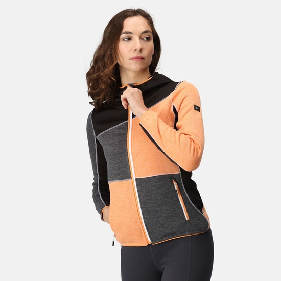 Women's Walbury IV Full-Zip Fleece Apricot Crush Black