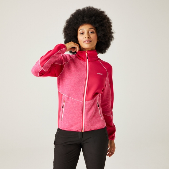 Women's Lindalla VII Full Zip Fleece Flamingo Pink Marl Pink Potion Satsuma