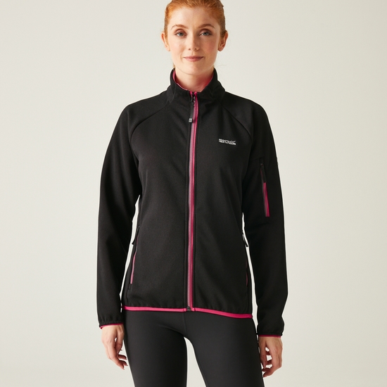 Women's Ravenhill Full Zip Fleece Black Pink Potion