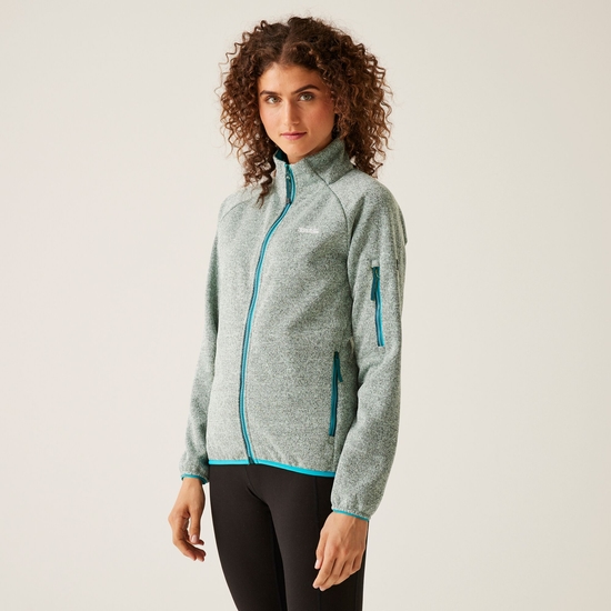 Women's Ravenhill Full Zip Fleece Bleached Aqua Tahoe Blue