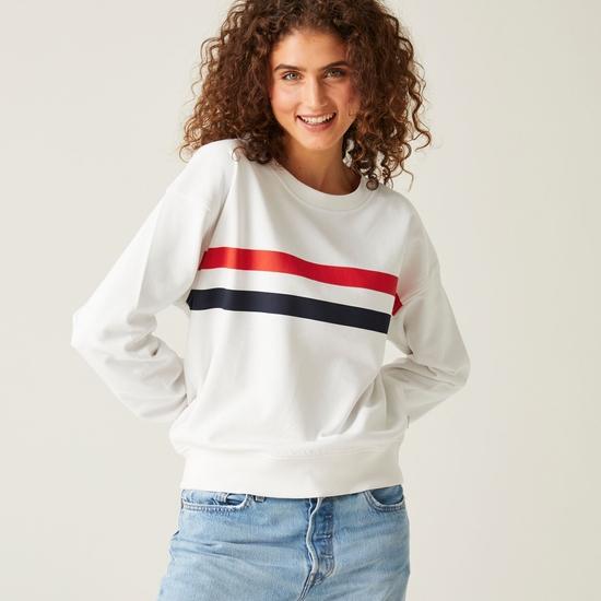 Avika Sweatshirt mit Grafikprint für Damen Weiß
