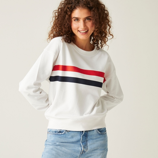 Avika Femme Sweat-shirt imprimé graphique Blanc