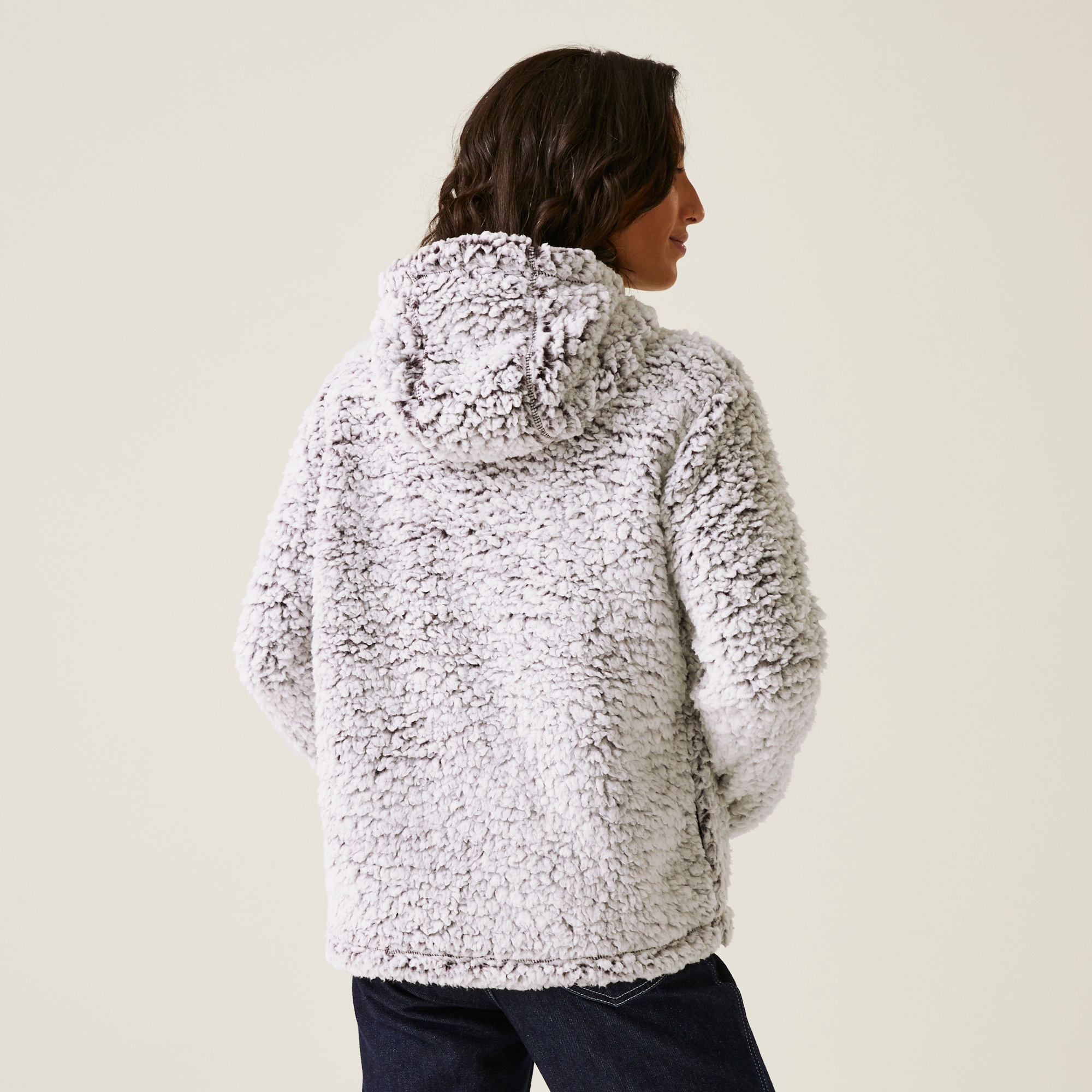 Regatta Damski polar z kapturem Zelpha Fluffy Fioletowy