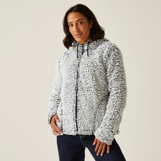 Women's Zelpha Fluffy Hooded Fleece Navy