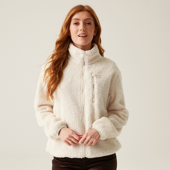 Women's Ria Fluffy Full Zip Fleece Light Vanilla