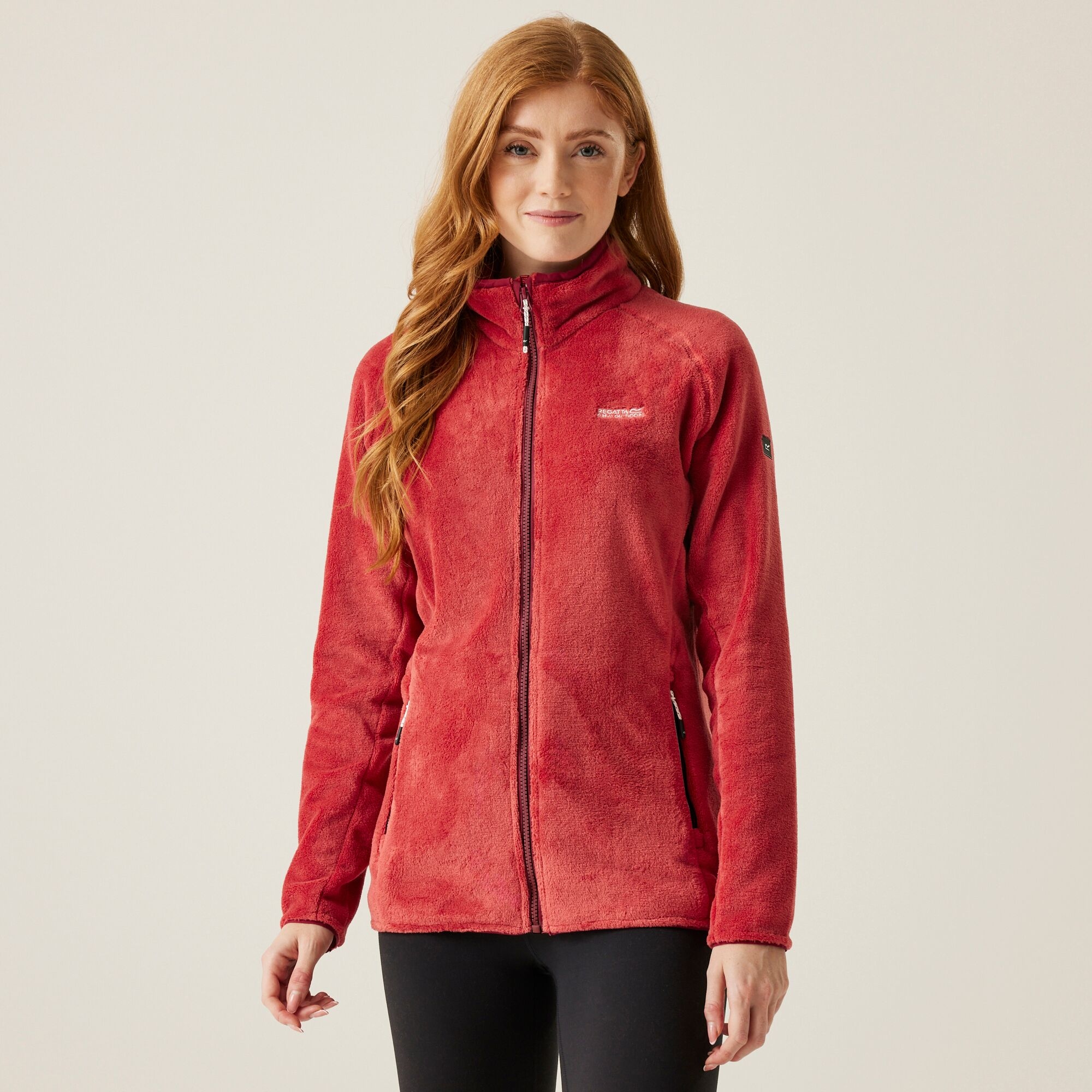 Regatta Damski Polar z Suwakiem Lakara Fluffy Czerwony, Rozmiar: 34