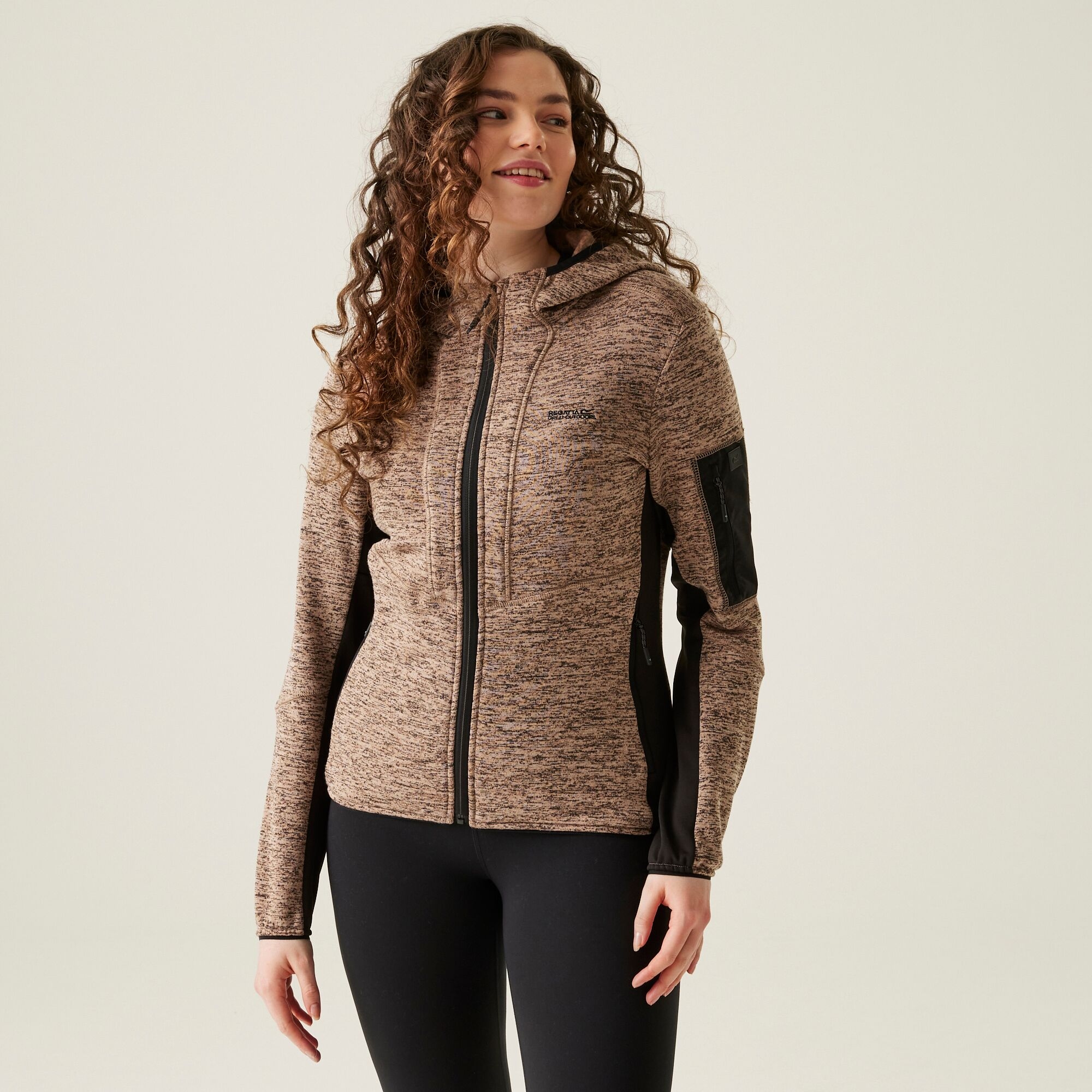 Kemilia Fleece Mit Durchgehendem Reißverschluss Für Damen Größe 42 Beige Regatta