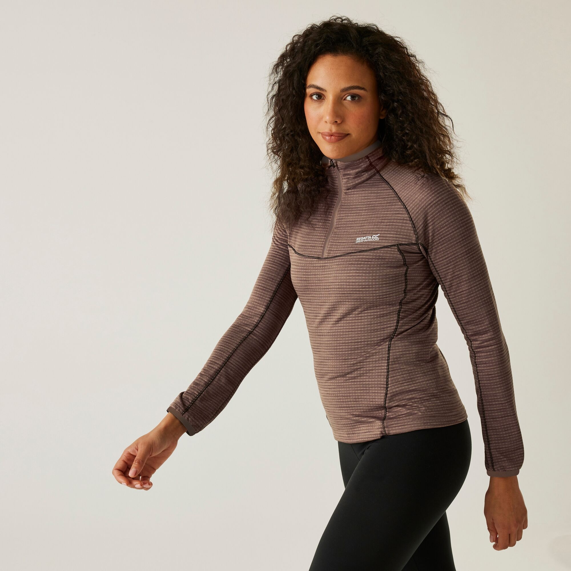 Regatta Polar damski z suwakiem 1/2 Yonder II Brązowy