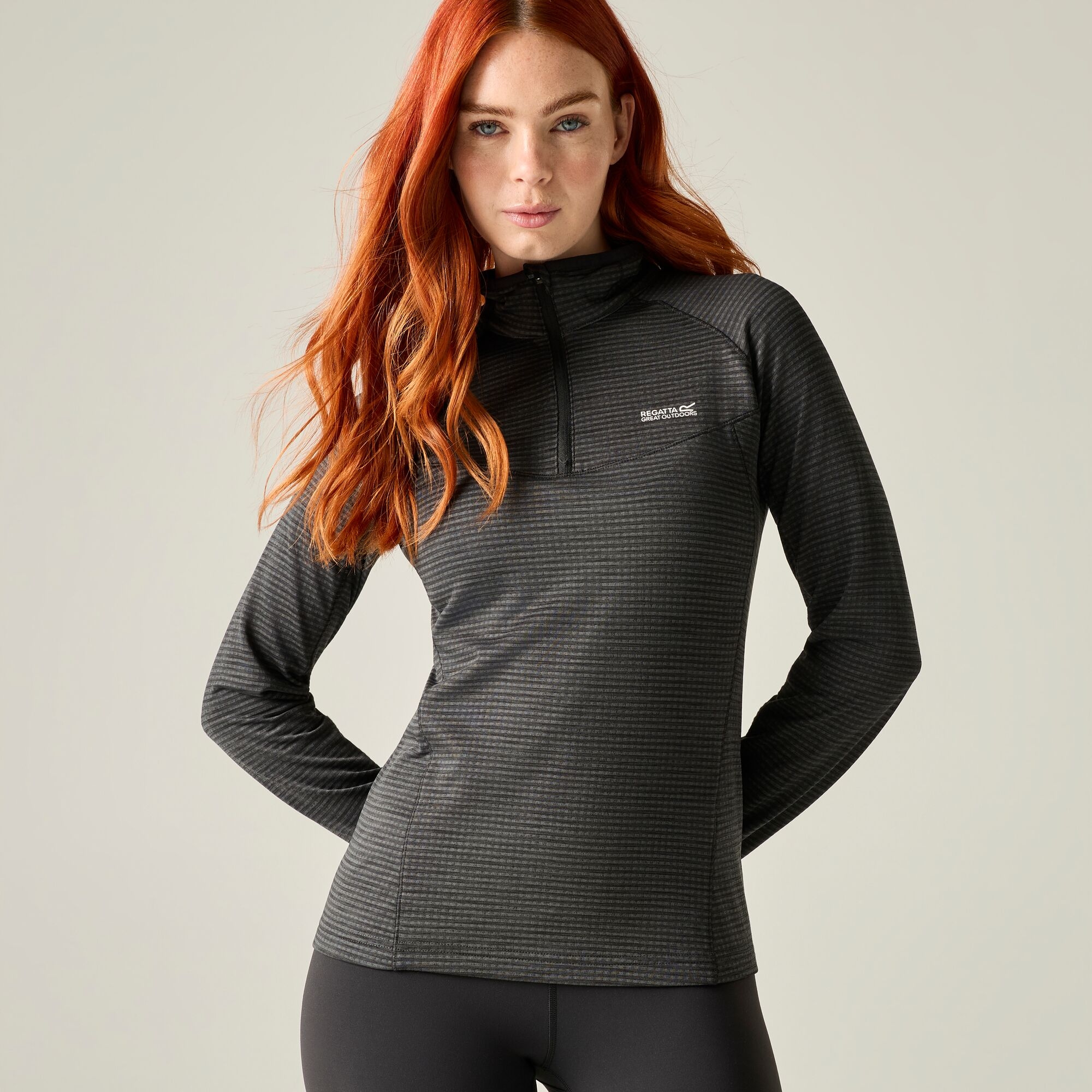 Regatta   Polar damski z suwakiem 1/2 Yonder II Czarny