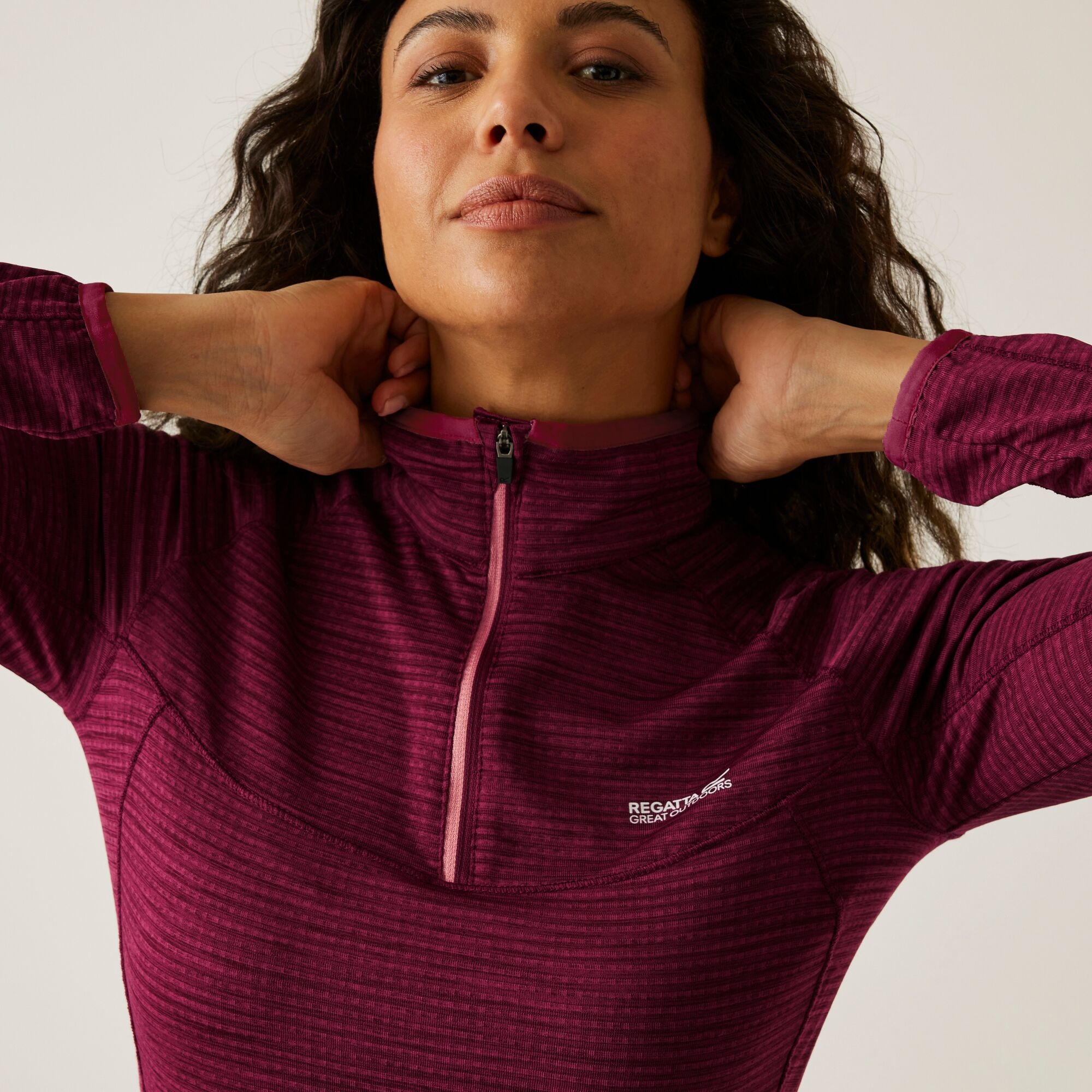 Regatta Polar damski z suwakiem 1/2 Yonder II Burgundowy