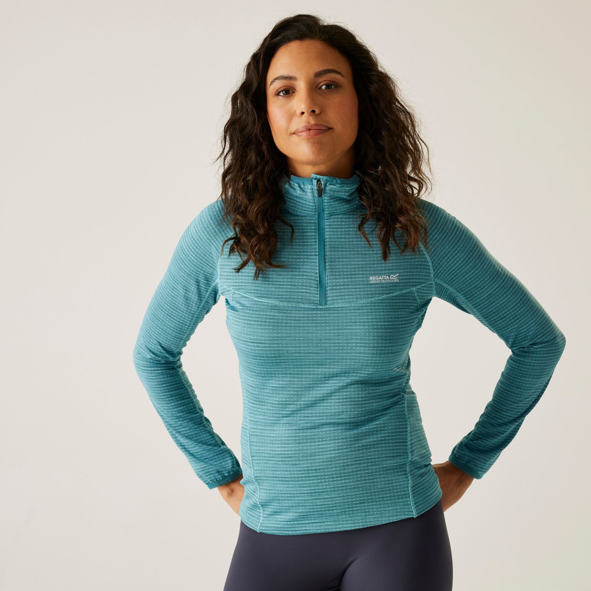 Regatta Polar damski z suwakiem 1/2 Yonder II Niebieski