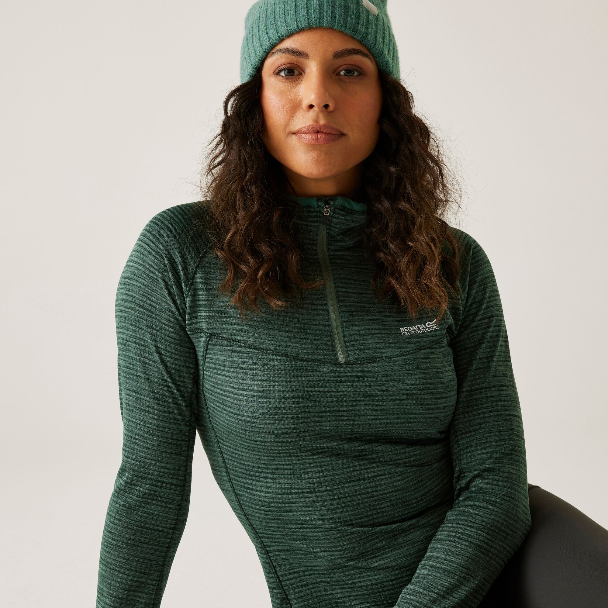 Regatta Polar damski z suwakiem 1/2 Yonder II Zielony