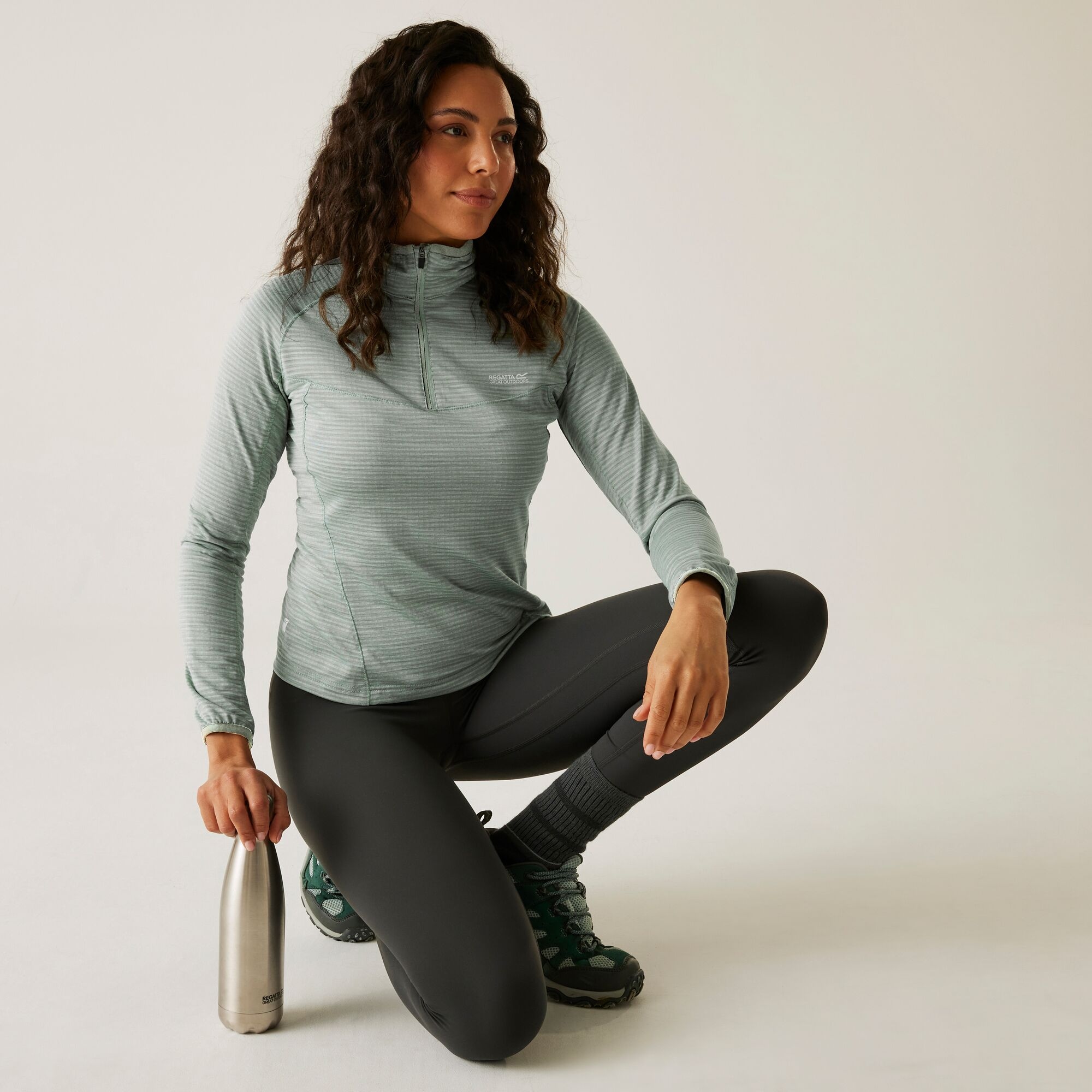 Regatta Polar damski z suwakiem 1/2 Yonder II Zielony