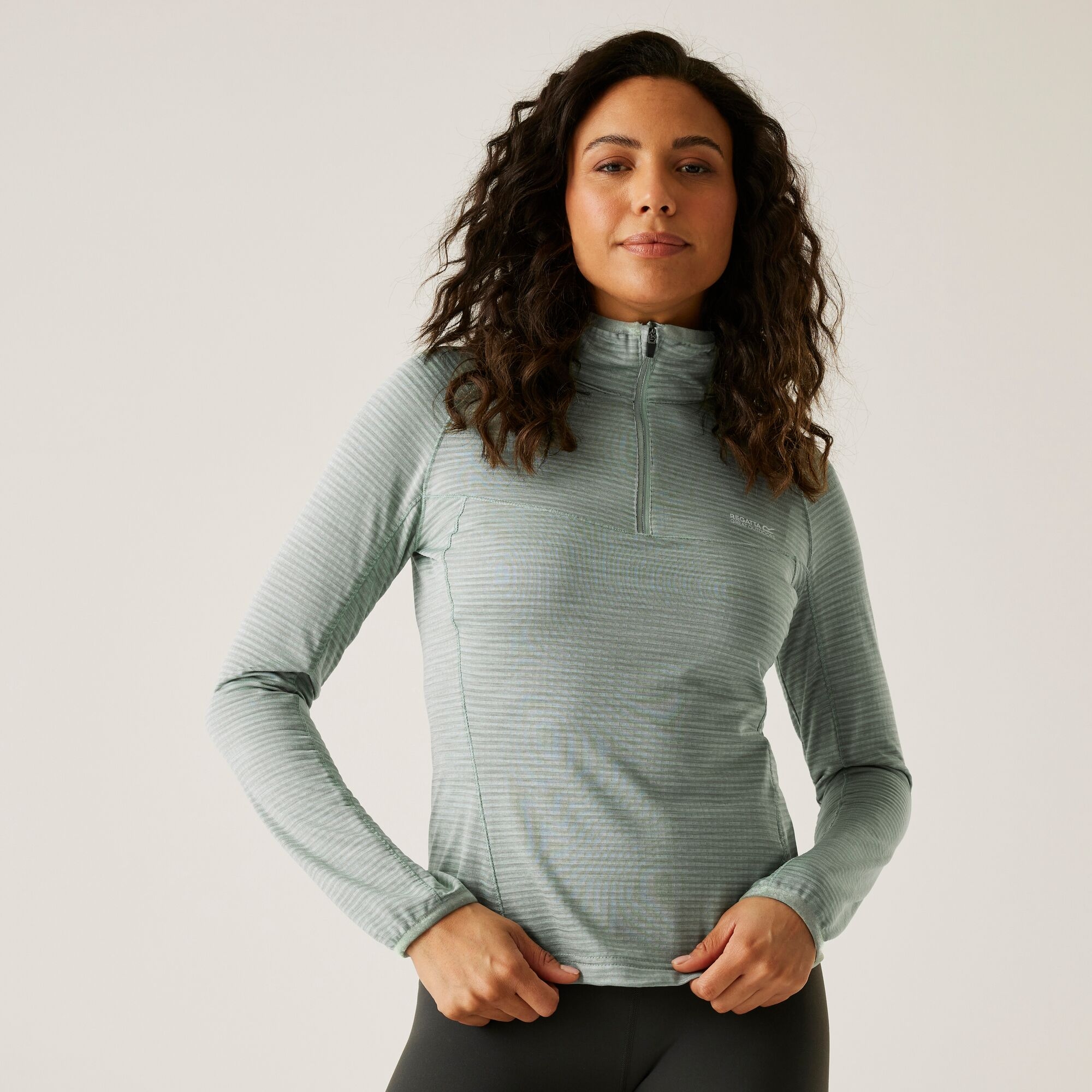 Regatta Polar damski z suwakiem 1/2 Yonder II Zielony