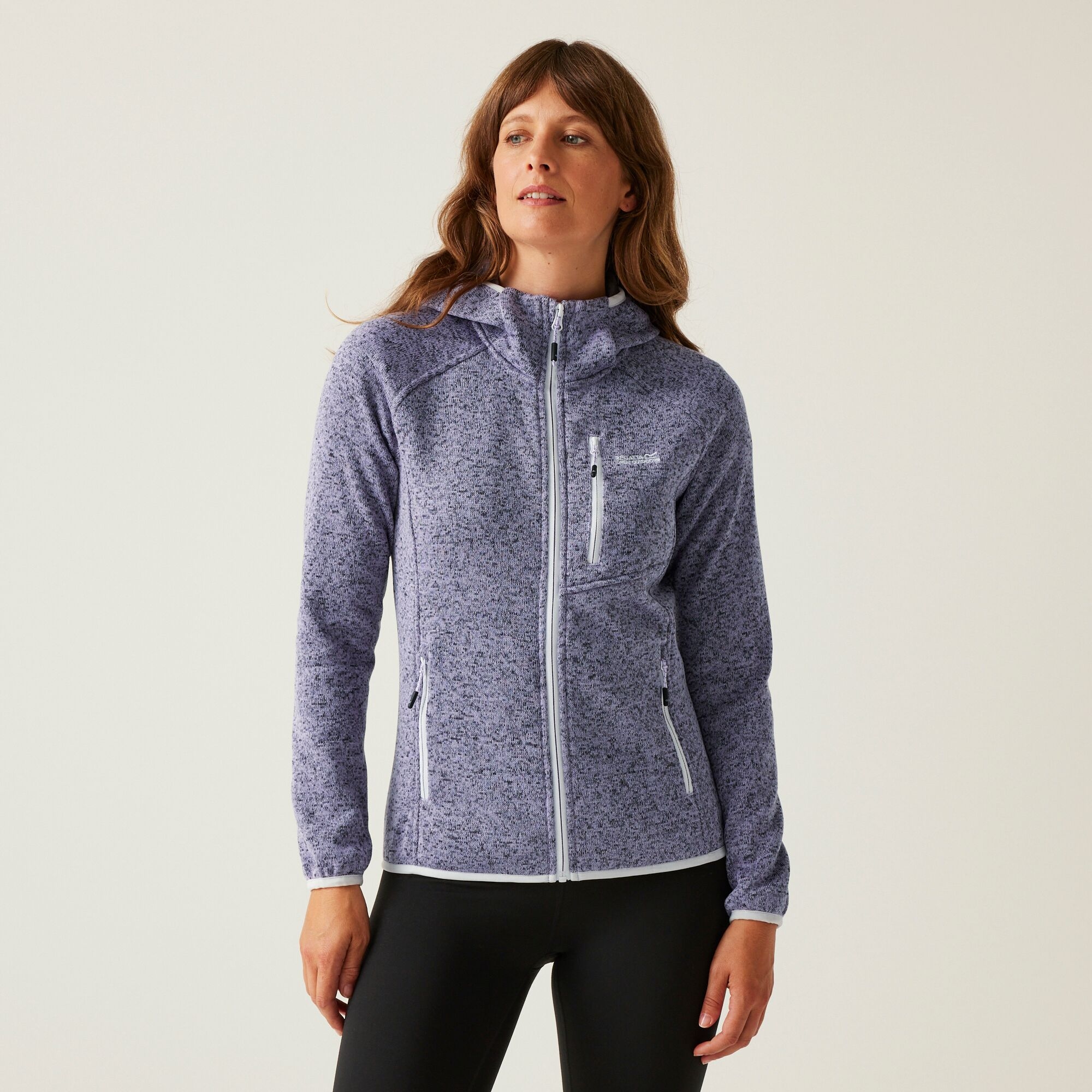 Regatta Damski polar z kapturem Newhill II Fioletowy