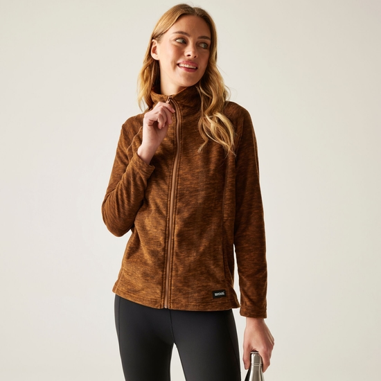 Mayse Fleece mit durchgehendem Reißverschluss für Damen Orange