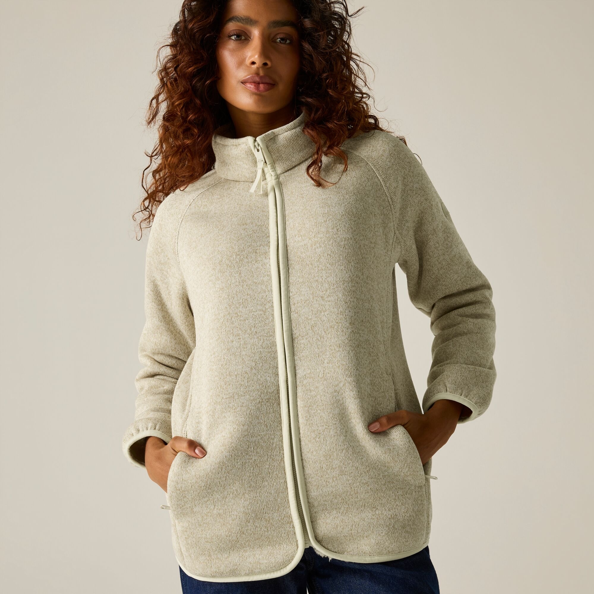 Regatta Women's Beige Zipped Fleece Mellrey - Image 2