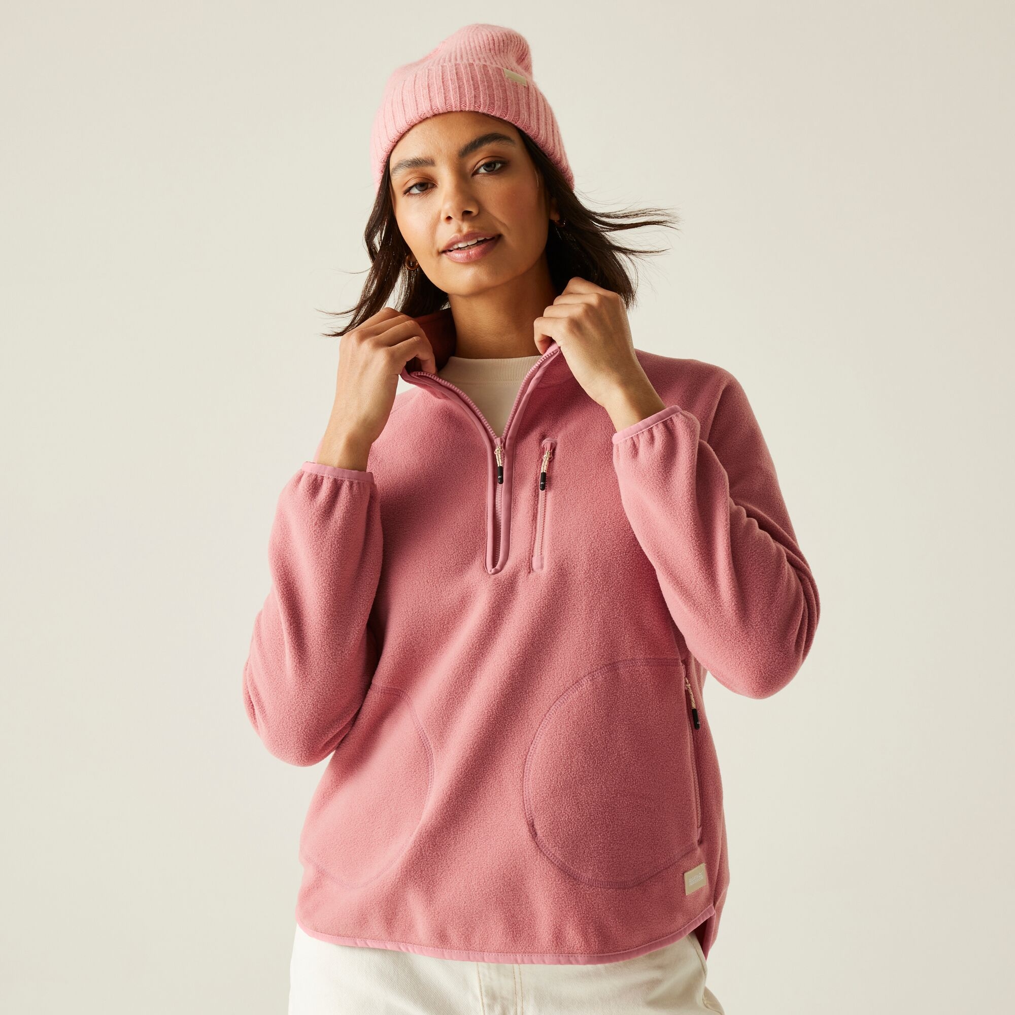Regatta Women's Frankie Half Zip Insulating Fleece Sweatshirt in Pink | Size: 20 - Image 1