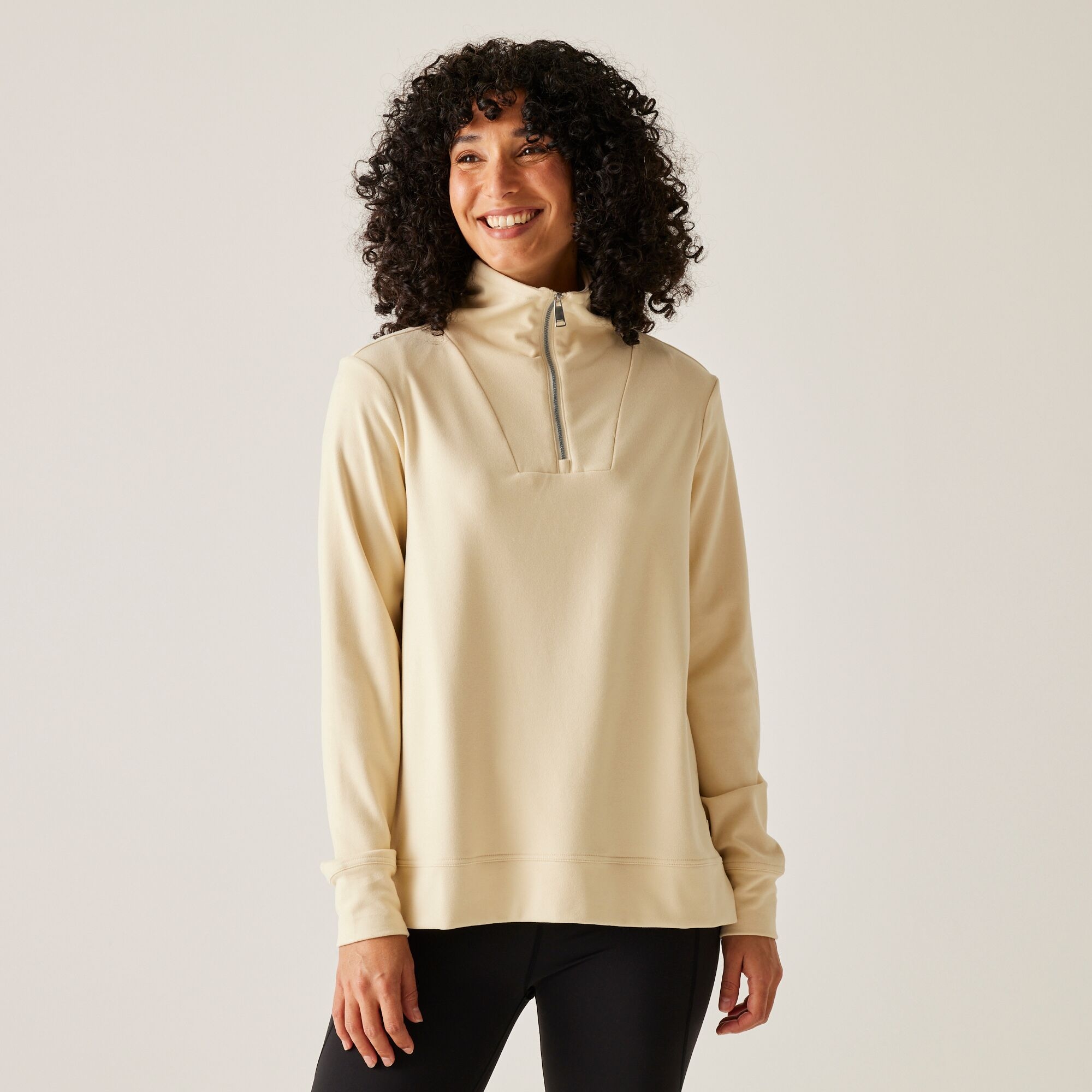 Regatta Polar damski z suwakiem 1/2 Demmi Biały