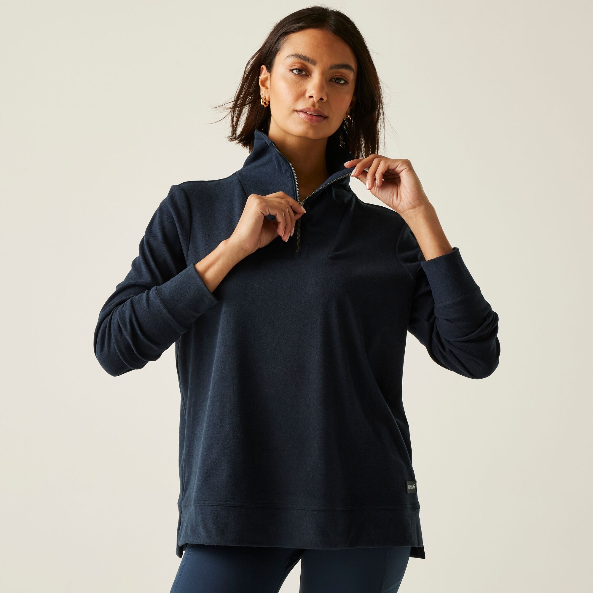 Regatta Polar damski z suwakiem 1/2 Demmi Niebieski