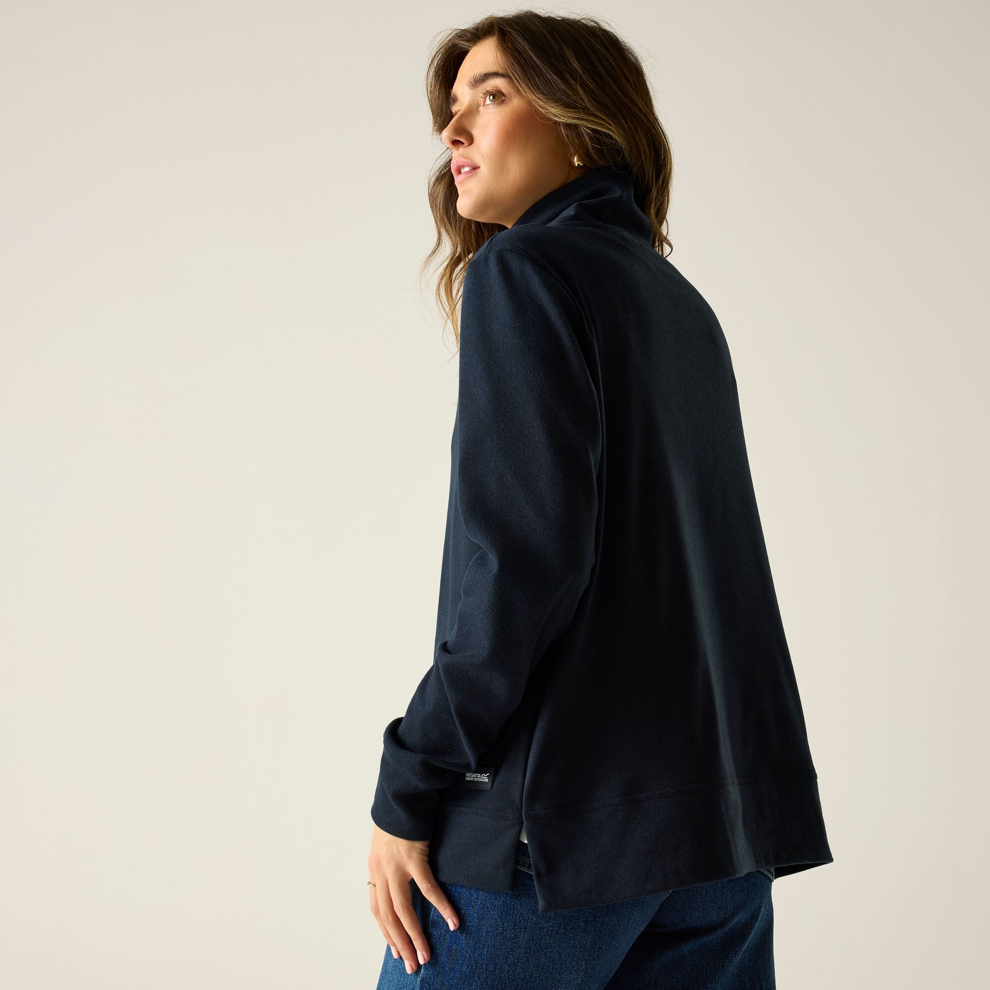 Regatta   Polar damski z suwakiem 1/2 Demmi Niebieski