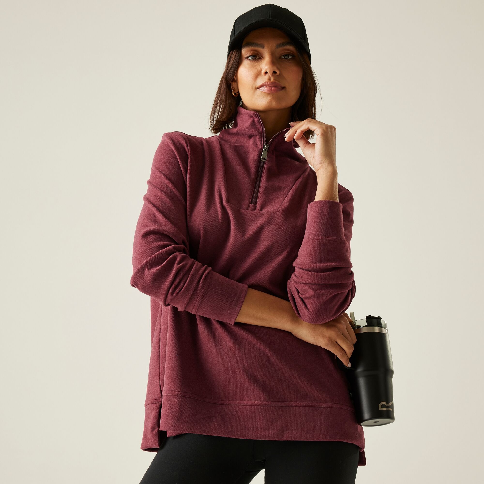 Regatta Polar damski z suwakiem 1/2 Demmi Fioletowy