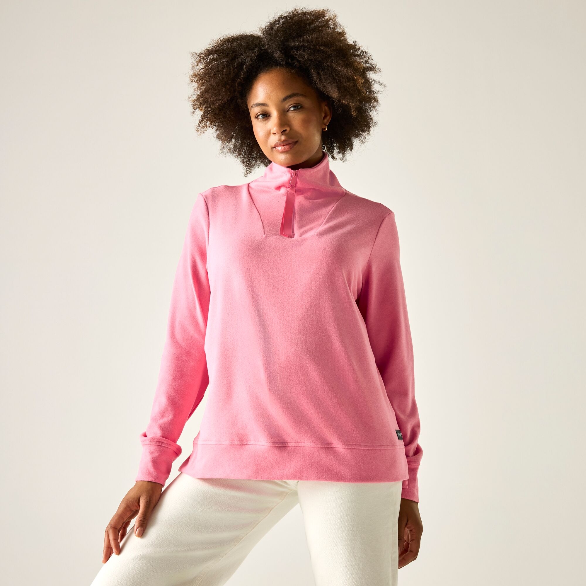 Regatta   Polar damski z suwakiem 1/2 Demmi Różowy